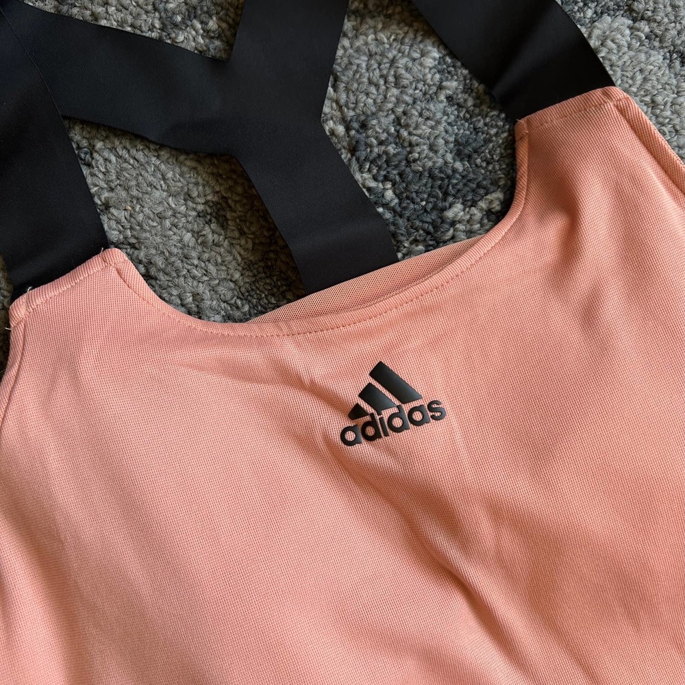 Adidas Tennis Primeblue Aeroknit Y-Tank Peach Top H31426 NEW Large - Picture 2 of 8